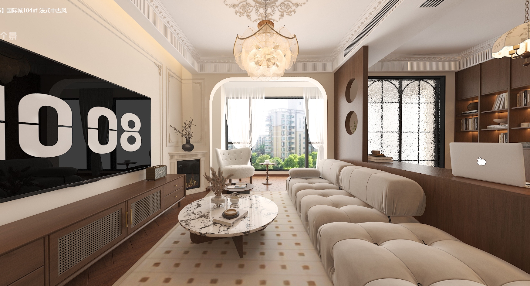 国际城104㎡ 法式中古风