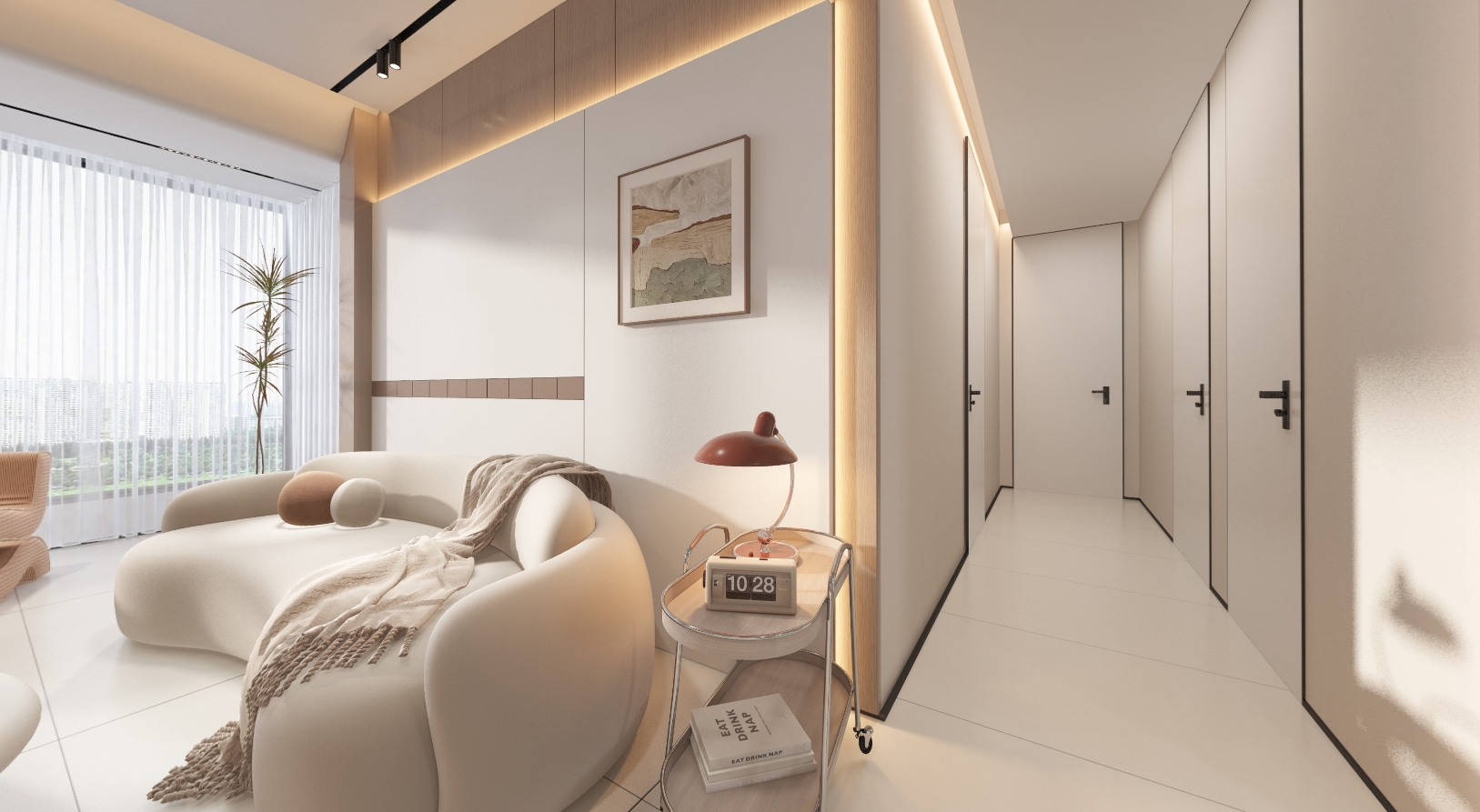 荣和天筑102㎡ 奶油风