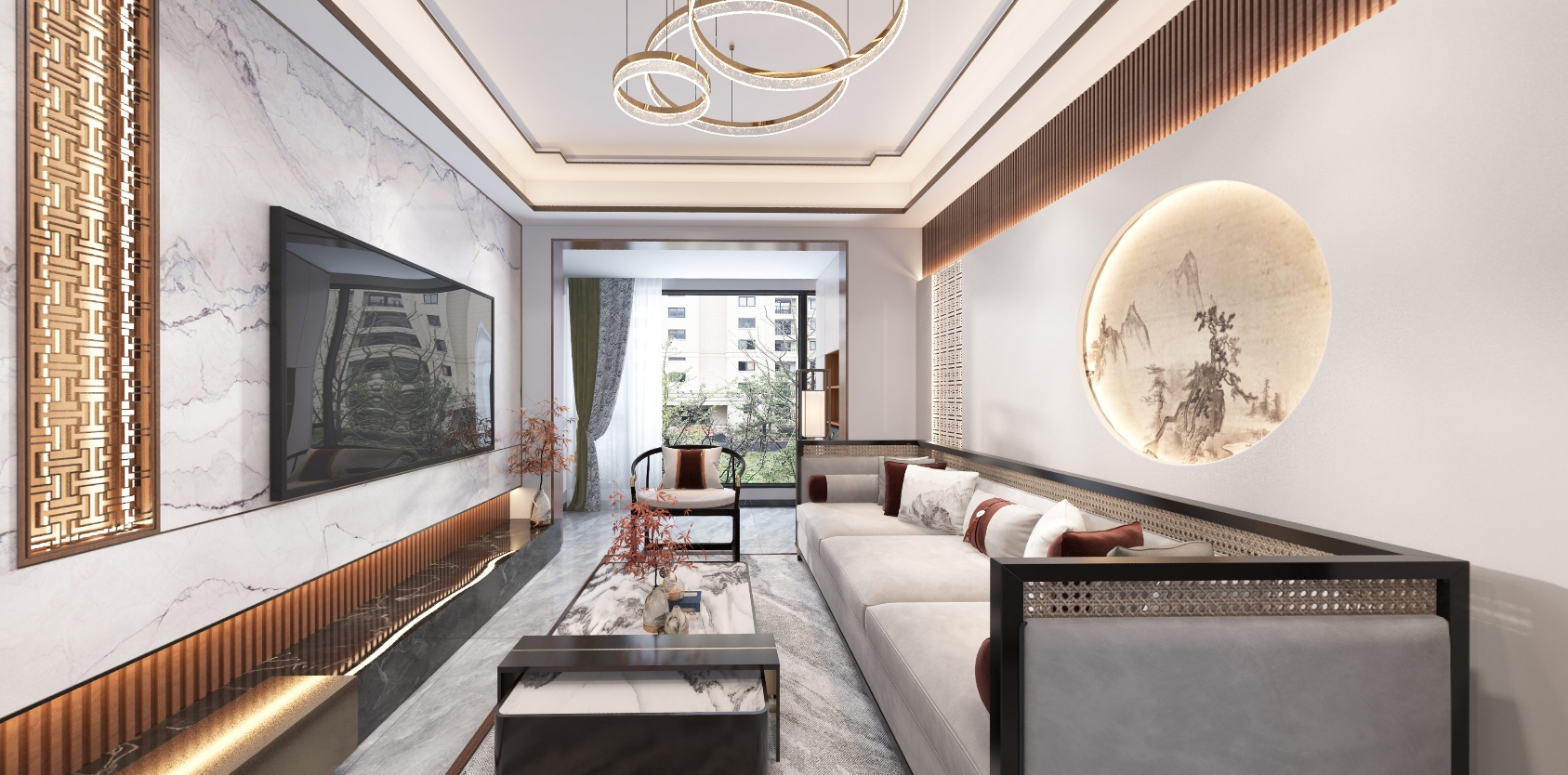 荣和天筑96㎡ 新中式